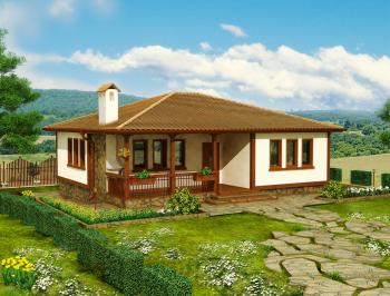 casa bulgara tradizionale di 1 piani
